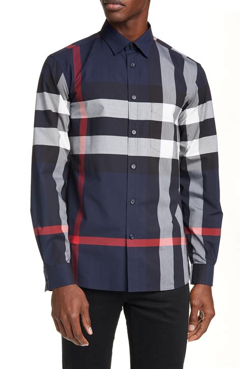 burberry shirt blauw|burberry men's blue plaid scarf.